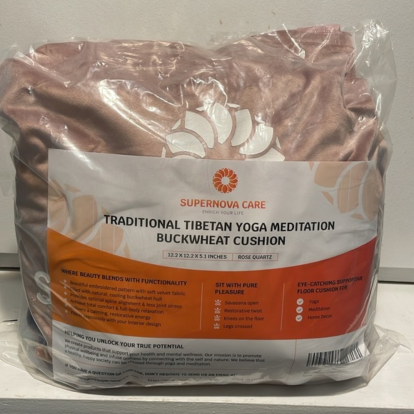 🧘NWT Meditation Traditional Tibetan Zafu Buckwheat Soft Velvet Pillow - Picture 1 of 10